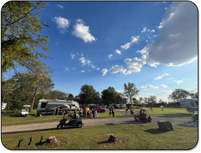 View of the front entrance at  M & M Outdoors Campground.