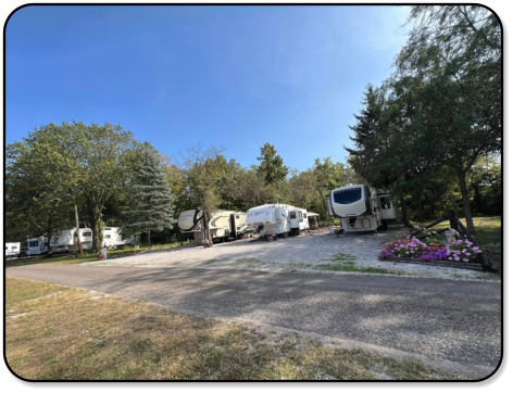 RV sites at Wooded Acres Campground