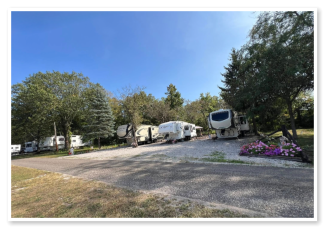 RV sites at Wooded Acres Campground