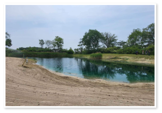 Our pond here at Wooded Acres Campground