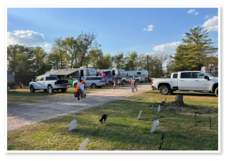 RV sites at Wooded Acres Campground